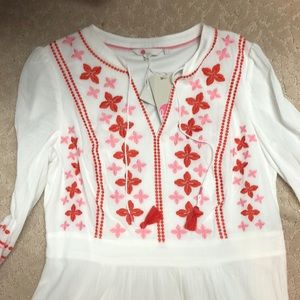 Boden Dresses - White embroidered Boden dress with lining. Boden Dresses - White embroidered Boden dress with lining.